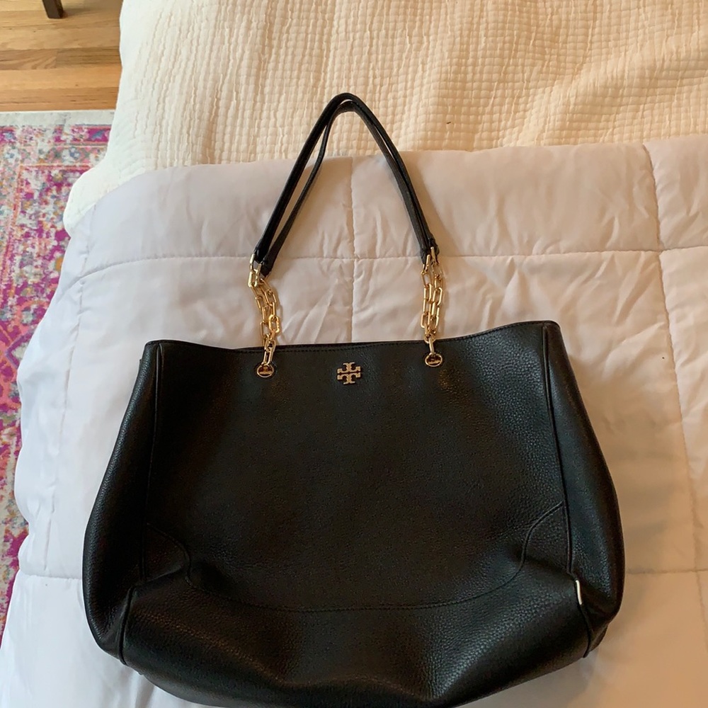 TORY BURCH- USED black tote